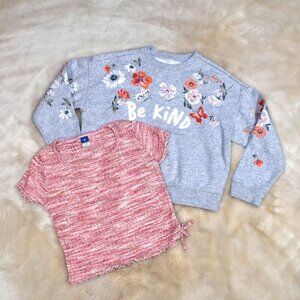 Girls Gray Sweatshirt Old Navy Short Sleeve T Shirt Size 8 Set